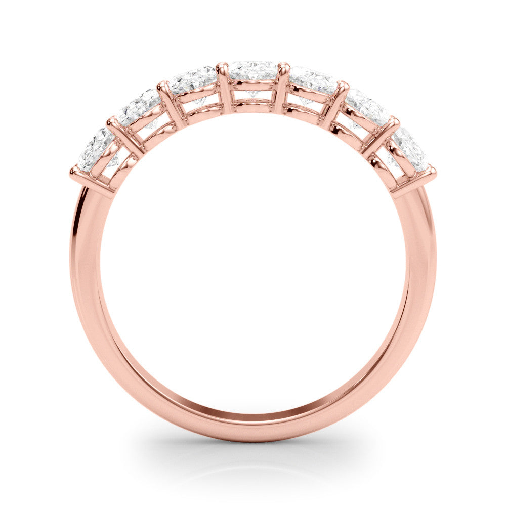 Rose gold Oval Diamond Shared Prong Eternity Band 2