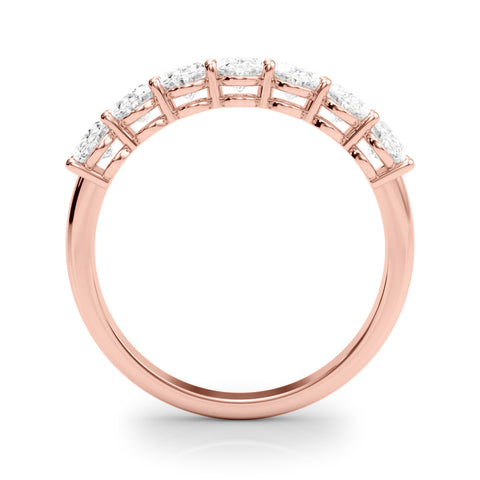Rose gold Oval Diamond Shared Prong Eternity Band 2