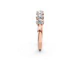 Rose gold Oval Diamond Shared Prong Eternity Band_11