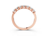 Rose gold Oval Diamond Shared Prong Eternity Band_12