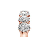 Rose gold Oval Diamond Shared Prong Eternity Band_14
