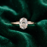 Rose gold Oval Diamond Solitaire Ring with Slim Band and Four-Prong Setting_36