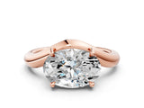Rose gold Oval Diamond Twisted Solitaire Ring_12