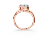 Rose gold Oval Diamond Twisted Solitaire Ring_15