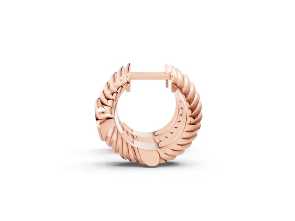 Rose gold Oval Diamond Vera Hoop Earrings