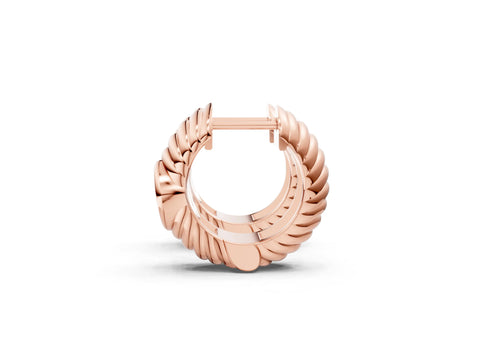 Rose gold Oval Diamond Vera Hoop Earrings_1