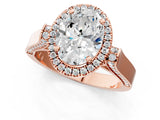 Rose gold Oval Halo Pave Split Shank Prong Setting Ring_94