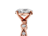 Rose gold Oval Milgrain Bezel Diamond Engagement Ring with Solitaire Prong Setting_200