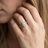 Rose gold Oval Milgrain Marquise Diamond Twist Band Ring_14