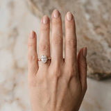 Rose gold Oval Solitaire Bezel-Set Diamond Ring with Beaded Band and Four-Prong Setting_13