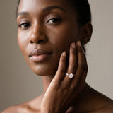 Rose gold Oval Solitaire Bezel-Set Diamond Ring with Beaded Band and Four-Prong Setting_14