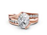 Rose gold Oval Solitaire Channel-Set Split Shank Ring with Tension Prong Setting_15