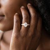 Rose gold Oval Solitaire Diamond Ring with Channel-Set Band and Four-Prong Setting_15