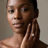Rose gold Oval Solitaire Diamond Ring with Infinity Twist Band and Four-Prong Setting_14