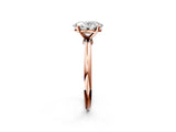 Rose gold Oval Solitaire Diamond Ring with Six-Prong Setting on a Classic Band 2