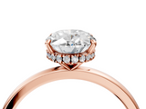 Rose gold Oval Solitaire Ring with Four-Prong Setting on a Classic Band_29