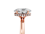 Rose gold Oval Solitaire Ring with Four-Prong Setting on a Classic Band_30