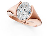 Rose gold Oval Solitaire Tension Set Diamond Ring_19