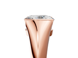 Rose gold Oval Solitaire Tension Set Diamond Ring_23