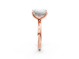 Rose gold Oval and Emerald Cut Toi Moi Ring with Prong Setting_69