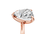 Rose gold Oval and Heart Toi Moi Ring with Prong Setting and Plain Band_18