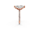 Rose gold Oval and Marquise Toi Moi Ring with Prong Setting and Pave Band_77