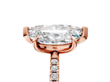 Rose gold Oval and Marquise Toi Moi Ring with Prong Setting and Pave Band_80