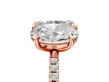 Rose gold Oval and Radiant Toi Moi Ring with Prong Setting and Micro Pave Band 5