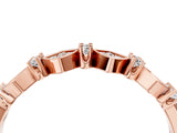 Rose gold Pavé Cushion Diamond Cluster Eternity Band with Prong Setting_67