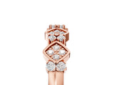 Rose gold Pavé Cushion Diamond Cluster Eternity Band with Prong Setting_68