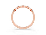 Rose gold Pavé Cushion Moissanite Cluster Eternity Band with Prong Setting_21