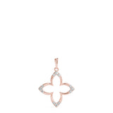 Rose gold Pavé Diamond Marquise Prong Pendant 1