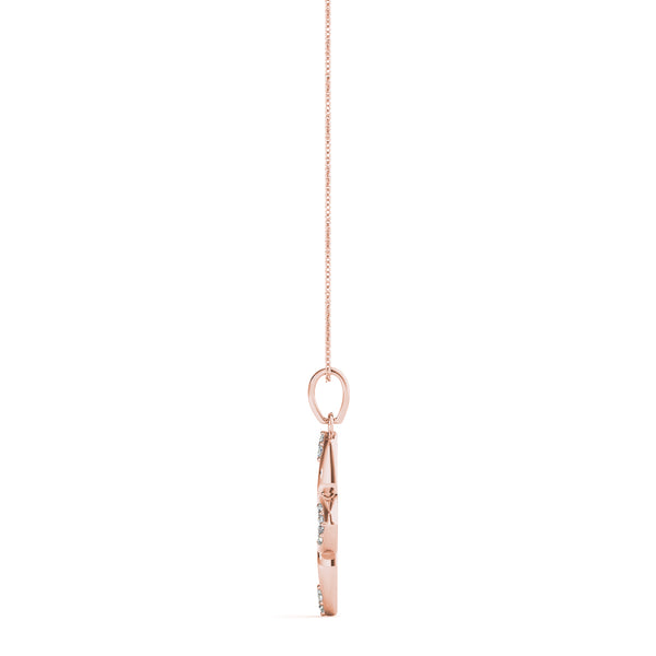 Rose gold Pavé Diamond Marquise Prong Pendant