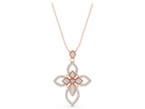 Rose gold Pavé Marquise Diamond Cross Pendant_35