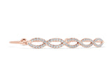 Rose gold Pavé Marquise Infinity Chain Bracelet with Bezel Prong Setting_14