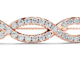 Rose gold Pavé Marquise Infinity Chain Bracelet with Bezel Prong Setting_15