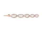 Rose gold Pavé Marquise Infinity Chain Bracelet with Bezel Prong Setting_4