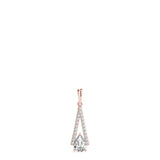 Rose gold Pavé Marquise Prong Pendant 1