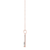 Rose gold Pavé Marquise Prong Pendant 2
