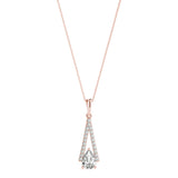 Rose gold Pavé Marquise Prong Pendant