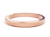Rose gold Pavé Round Amethyst Channel Set Band_18