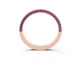 Rose gold Pavé Round Amethyst Channel Set Band_21