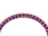 Rose gold Pavé Round Amethyst Channel Set Band_22