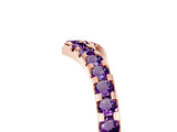 Rose gold Pavé Round Amethyst Chevron Band with Shared Prong Setting_11