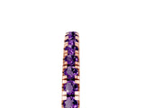 Rose gold Pavé Round Amethyst Half Eternity Band with Shared Prong Setting_11