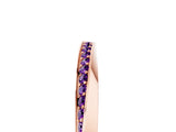 Rose gold Pavé Round Amethyst Twist Band_11