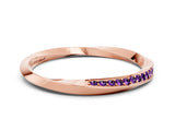 Rose gold Pavé Round Amethyst Twist Band_12