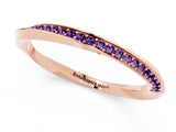 Rose gold Pavé Round Amethyst Twist Band_13