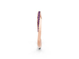 Rose gold Pavé Round Amethyst Twist Band_14