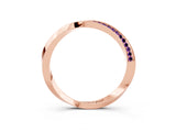 Rose gold Pavé Round Amethyst Twist Band_15